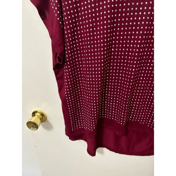 Cato Maroon women's silver beaded accent top size 18 -20 - Picture 7 of 12